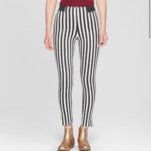 Junk Food Black and White Striped Pants